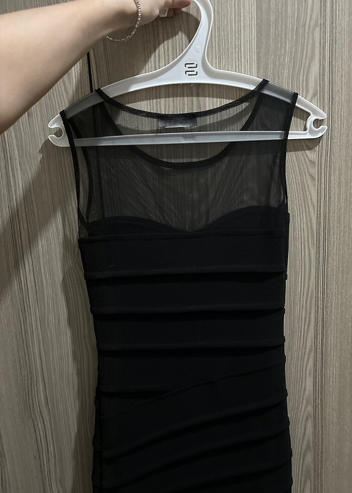 Drapeli elbise - Görsel 4