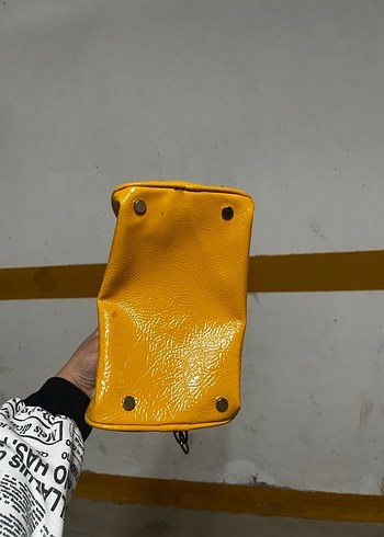 Sarı Deri Fermuarlı Kadın Çanta - Görsel 3