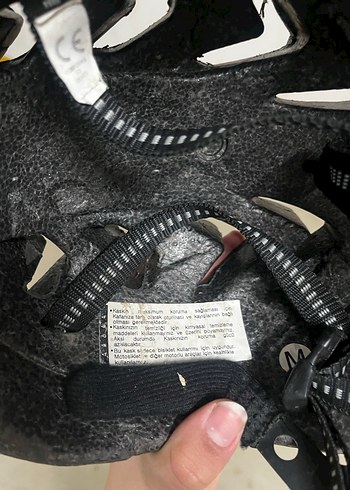 Renkli Baskılı Mavi Biker Kask - Görsel 5