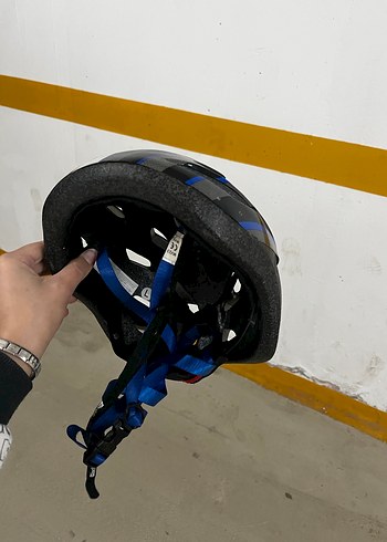 Mavi Desenli Biker Kask Velcro Bantlı - Görsel 3