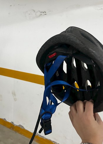 Mavi Desenli Biker Kask Velcro Bantlı - Görsel 4