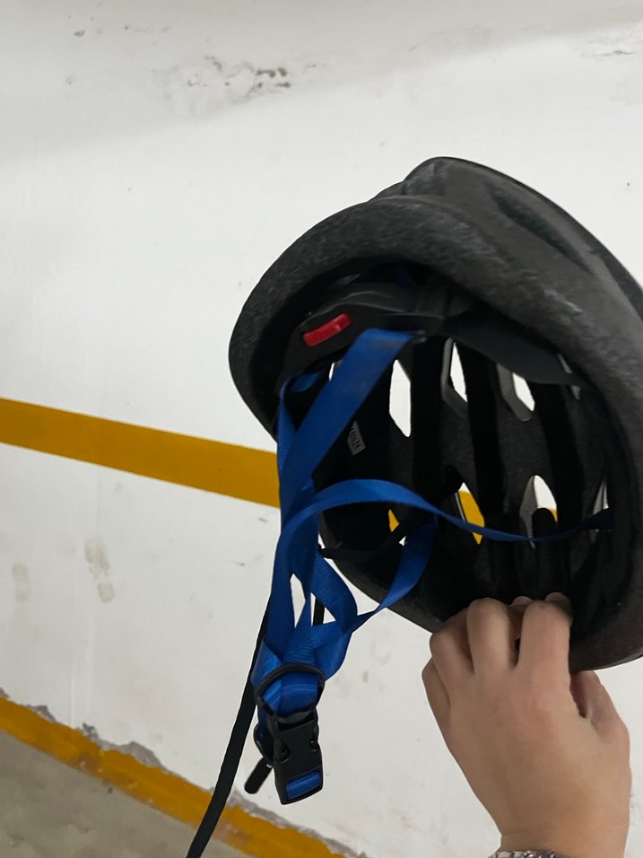 Mavi Desenli Biker Kask Velcro Bantlı - Görsel 4