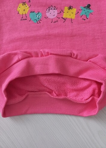 6 Ay Beden pembe Renk Kız bebek sweatshirt