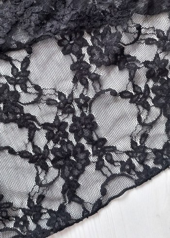 Siyah Dantelli Gecelik - Görsel 5