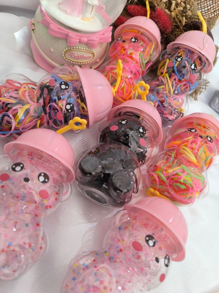 Pembe Kapaklı Renkli Ayıcık Şekilli Bebek Biberonu - Görsel 2