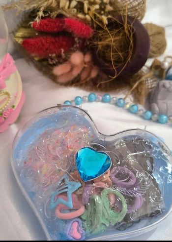 Renkli Nakışlı Elastik Çocuk Saç Tokaları - Görsel 6