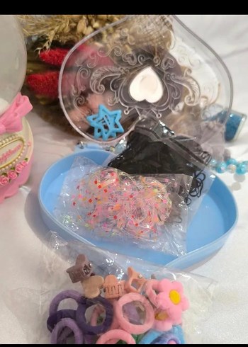 Renkli Nakışlı Elastik Çocuk Saç Tokaları - Görsel 7