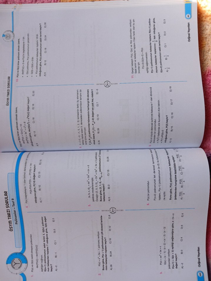 Orijinal Matematik 10. Sınıf Soru Bankası - Görsel 2