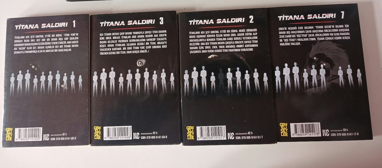 Attack on titan manga 1-3-7. ciltler - Görsel 3