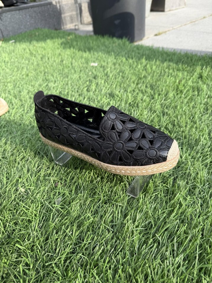 Kadın Bej Dantel Detaylı Dolgu Topuk Espadril - Görsel 3