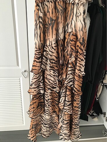 42 Beden Leopar kat kat elbise