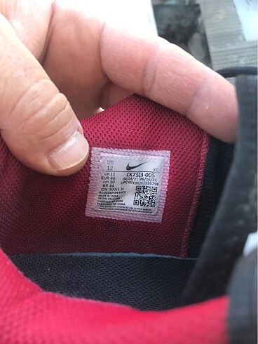 tek ebat Beden siyah Renk Nike air zoom Tenis ayakkabısı 46