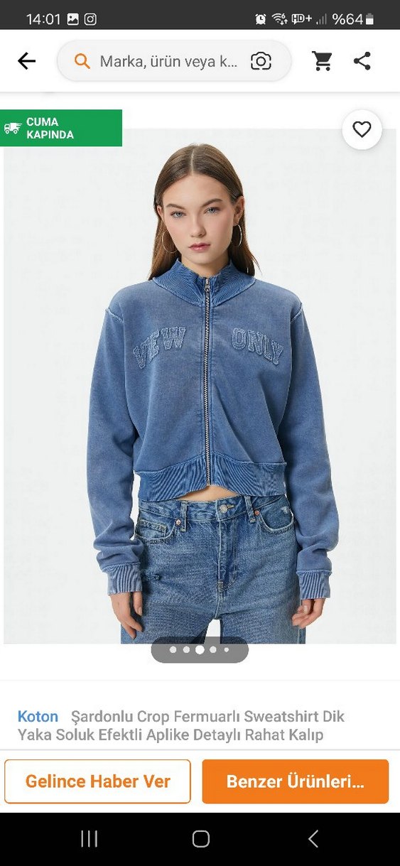 Koton Kadın Crop Hırka - Görsel 3