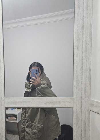 Zara Haki Yeşil Şişme Mont - Görsel 8