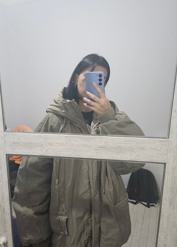 Zara Haki Yeşil Şişme Mont - Görsel 7