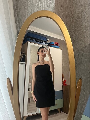Zara straplez elbise