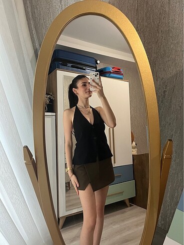 Zara Zara kahverengi şort etek