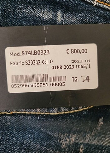 dsquared2 mavi kot pantolon - Görsel 3