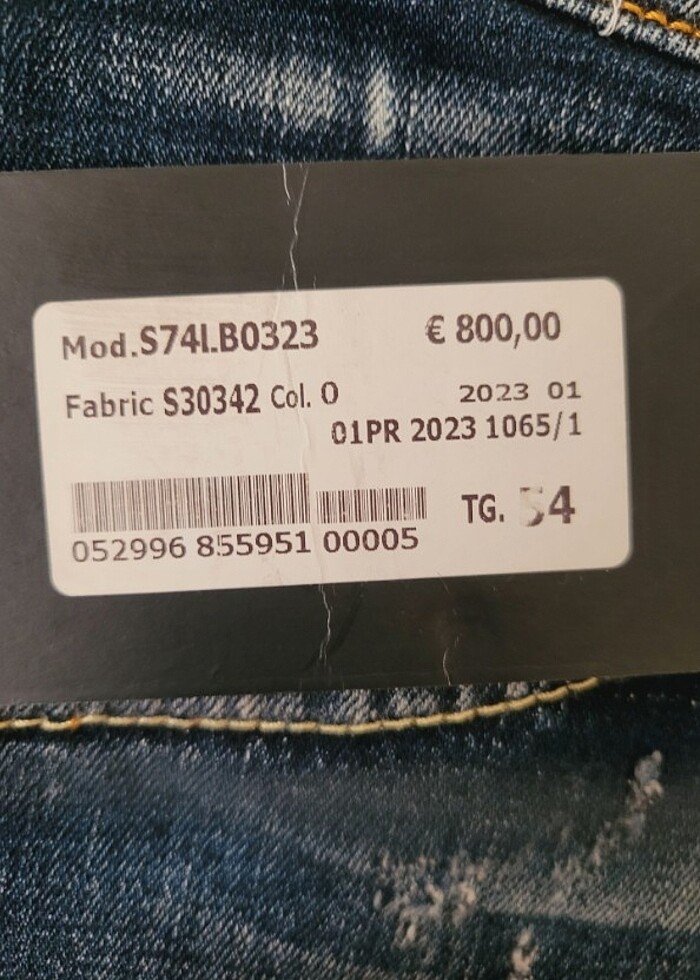 dsquared2 mavi kot pantolon - Görsel 3