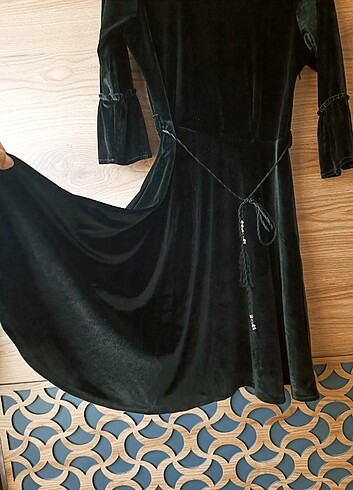 ESNEK KADIFE ELBISE - Görsel 2