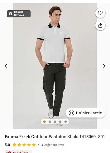 m Beden Unisex kargo OUTDOOR HAKİ