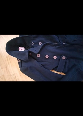 Alexander McQueen Düğmeli Lacivert Midi Kadın Kaban