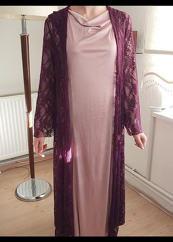 Uzun Mor Gotik Kadın Sabahlık - Görsel 4