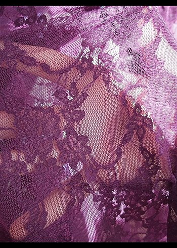 Uzun Mor Gotik Kadın Sabahlık - Görsel 2