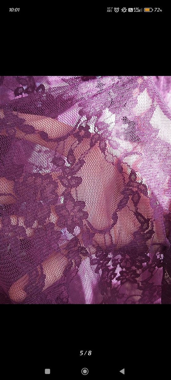 Uzun Mor Gotik Kadın Sabahlık - Görsel 2