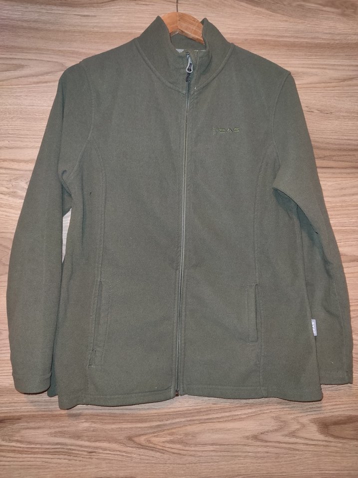 Fermuarlı Haki Polar Ceket UNİSEX - Görsel 2