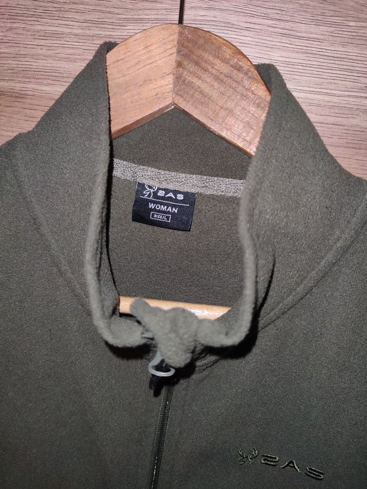 Fermuarlı Haki Polar Ceket UNİSEX - Görsel 4