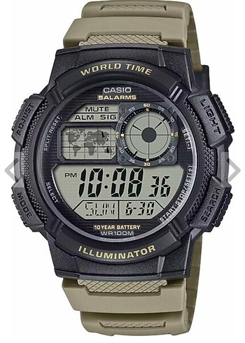 Casio Dijital Erkek Saat Haki siyah - Görsel 4