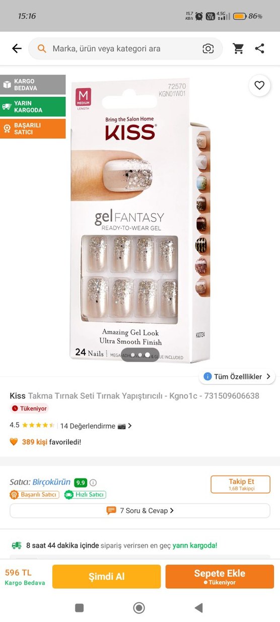 Kiss Jelly Fantasy Beyaz Tırnak Süsleri - Görsel 3
