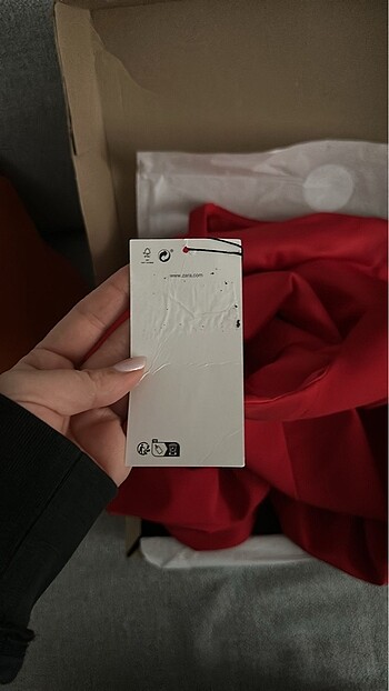 m Beden kırmızı Renk Zara Kırmızı Volanlı Mini Elbise