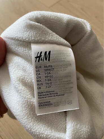 1-2 Yaş, 19 cm Beden H&M bere