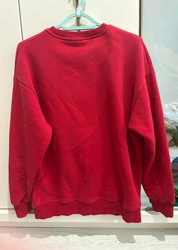 Diğer Kırmızı Uzun Kollu Rahat Sweatshirt