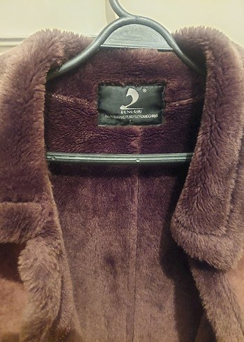 Kahverengi Süet Kadın Kürklü Midi Kaban - Görsel 3