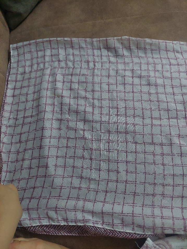 mürdüm renk Desenli Şal - Görsel 2