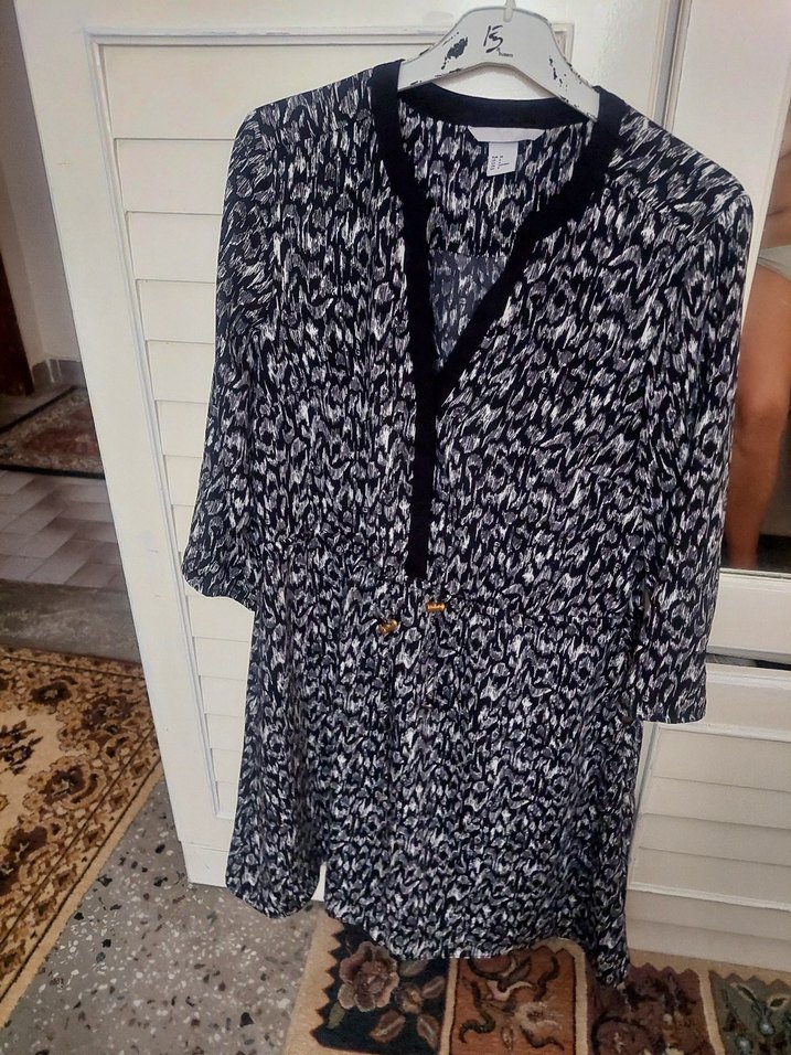 leopar desenli H&M elbise - Görsel 3