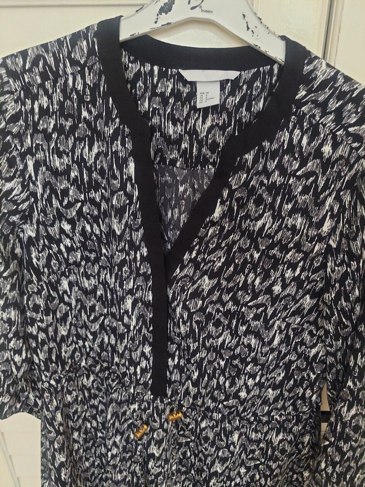 leopar desenli H&M elbise - Görsel 4
