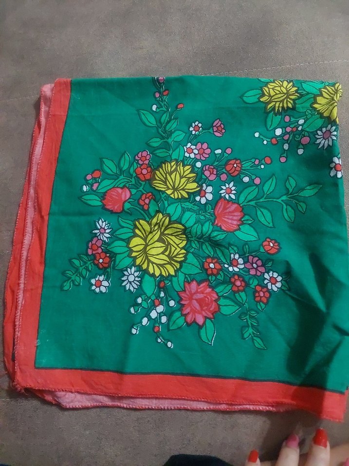 Çiçek Desenli Bohem Kadın Fuları Bulgaristan işi - Görsel 3