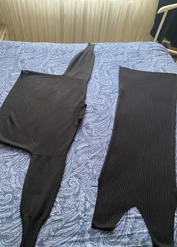 Siyah Pliseli Uzun Hamile Pantolonu - Görsel 3