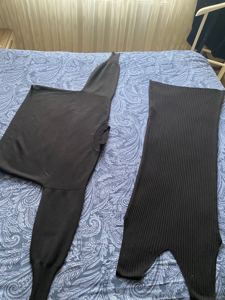 Siyah Pliseli Uzun Hamile Pantolonu - Görsel 3