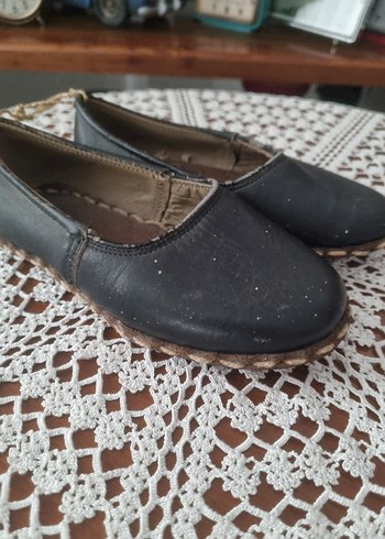 Kadın Siyah Deri Dolgu Topuklu Espadril - Görsel 2