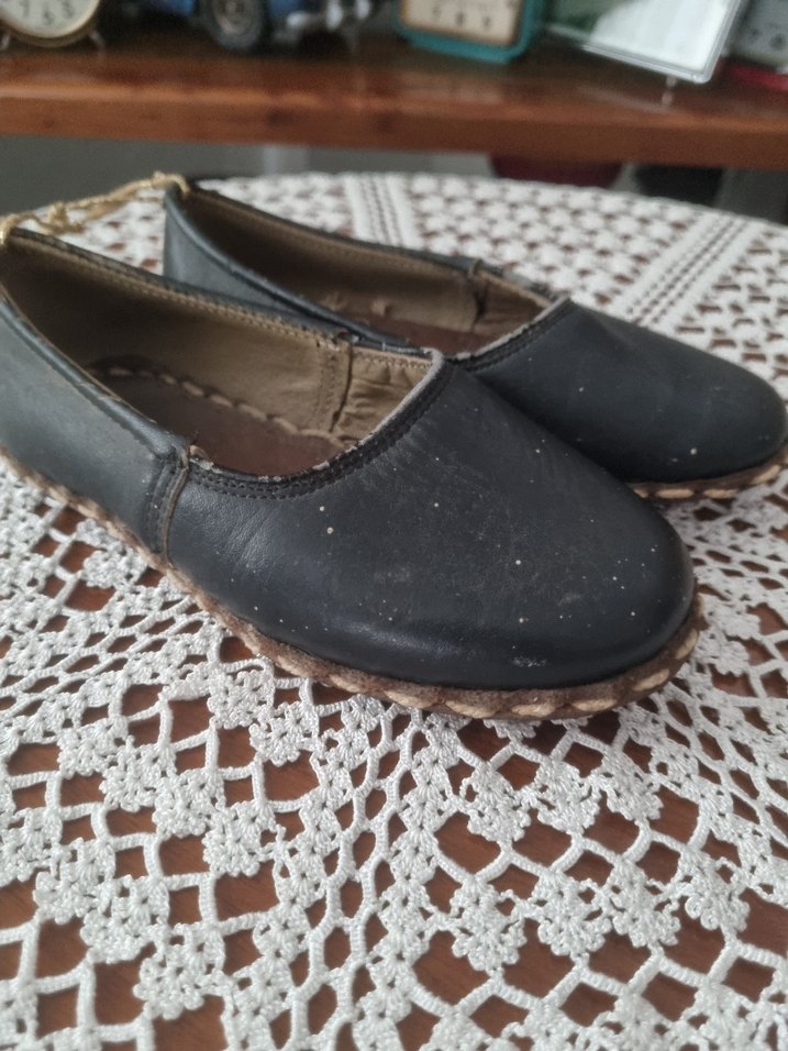 Kadın Siyah Deri Dolgu Topuklu Espadril - Görsel 2