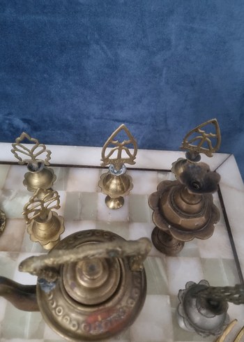 Etnik Desenli Altın Renkli PirinçSofra Takımı - Görsel 5