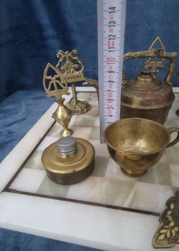 Etnik Desenli Altın Renkli PirinçSofra Takımı - Görsel 8