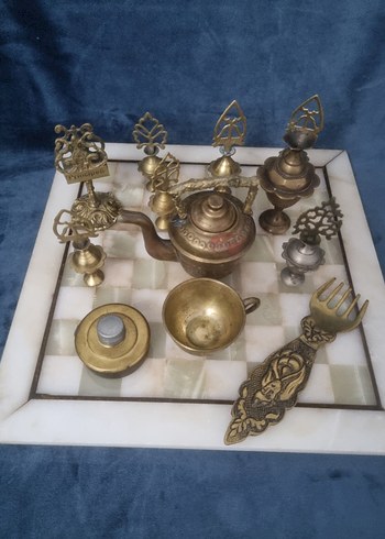 Etnik Desenli Altın Renkli PirinçSofra Takımı - Görsel 7