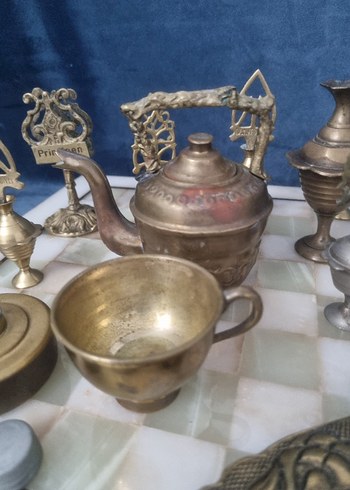 Etnik Desenli Altın Renkli PirinçSofra Takımı - Görsel 3