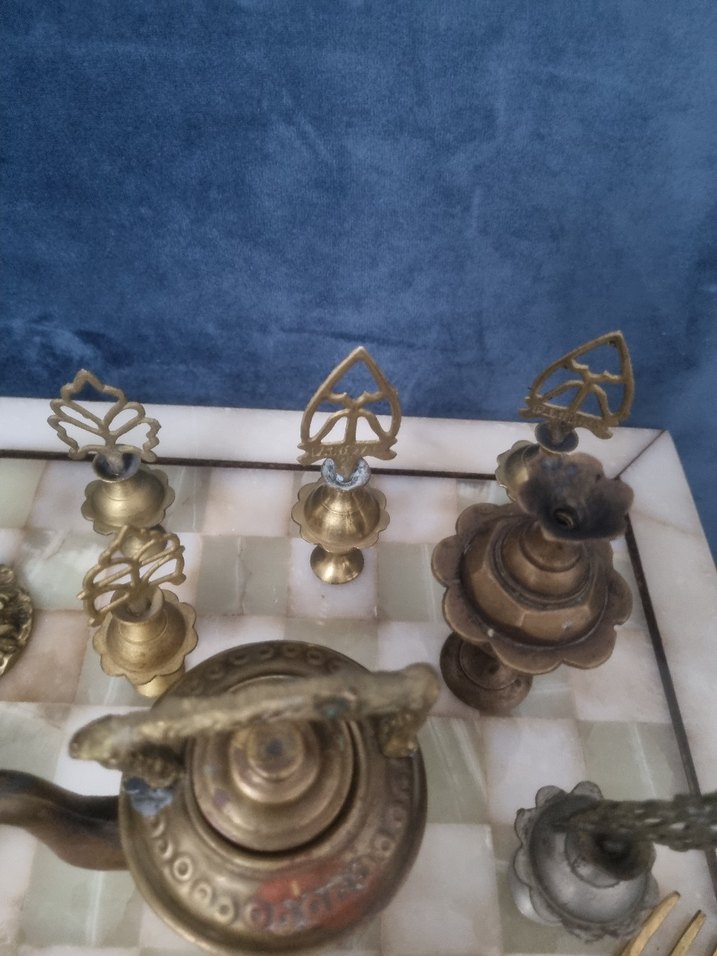 Etnik Desenli Altın Renkli PirinçSofra Takımı - Görsel 5